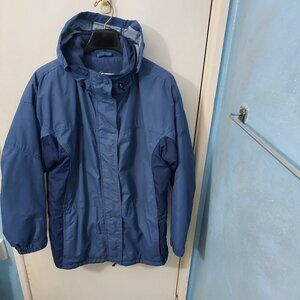 EUC, Columbia Hooded Insulated Winter Jacket, Blue, Women's, Large